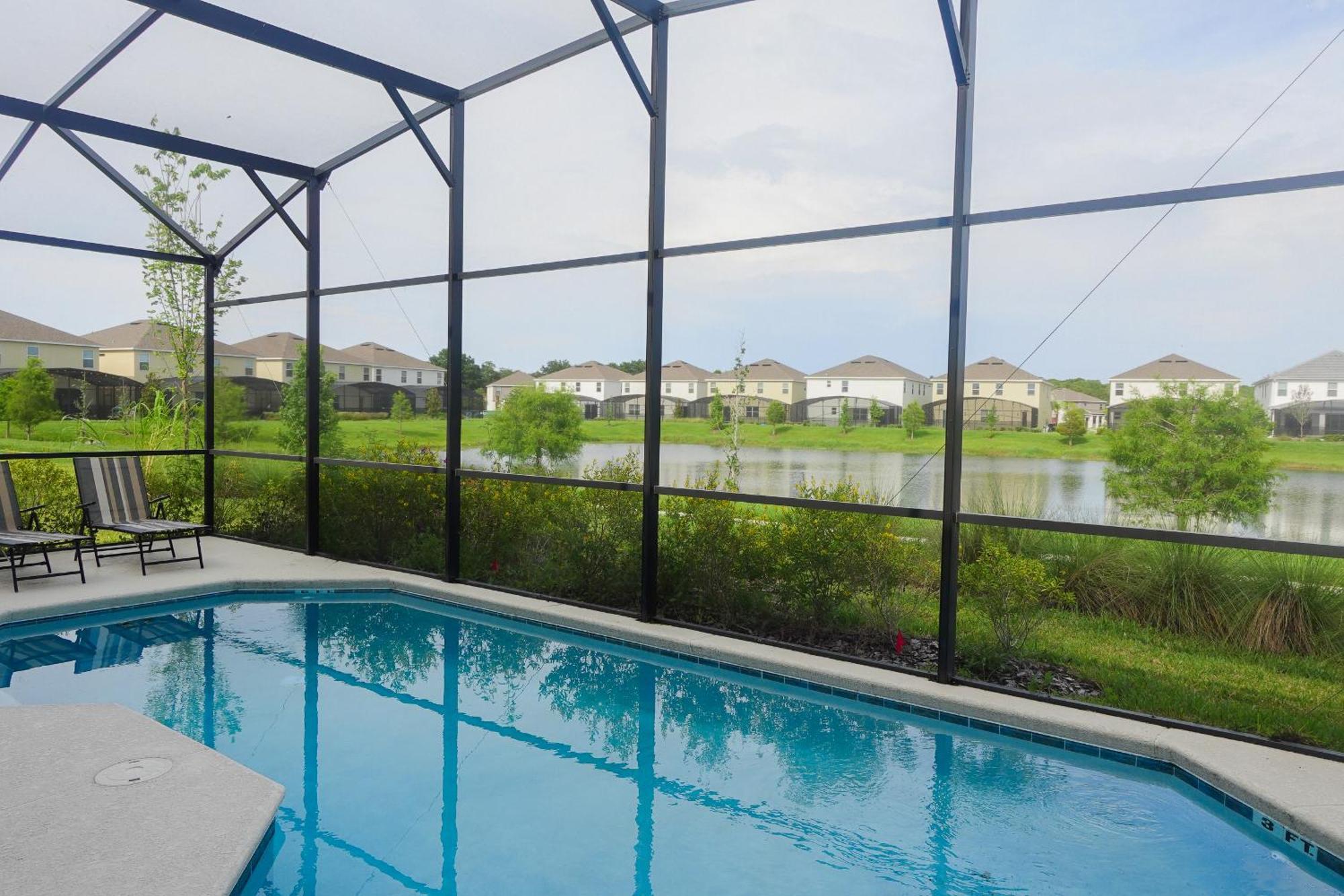 Waterfront Brand New Modern Luxury 8 Bedroom Pool House! Sleeps 16 Киссимми Экстерьер фото